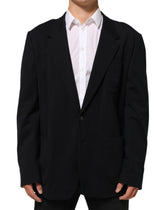 Dolce & Gabbana Black Viscose 2 Buttons Suit Jacket Blazer